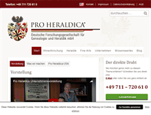 Tablet Screenshot of pro-heraldica.de